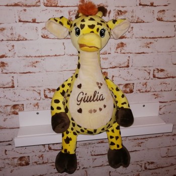 Stofftier Giraffe bestickt mit Namen